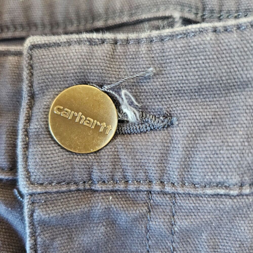 Carhartt Rugged Flex Pants Women's Size 8 Short Gray Relaxed Carpenter Fit - Picture 5 of 5